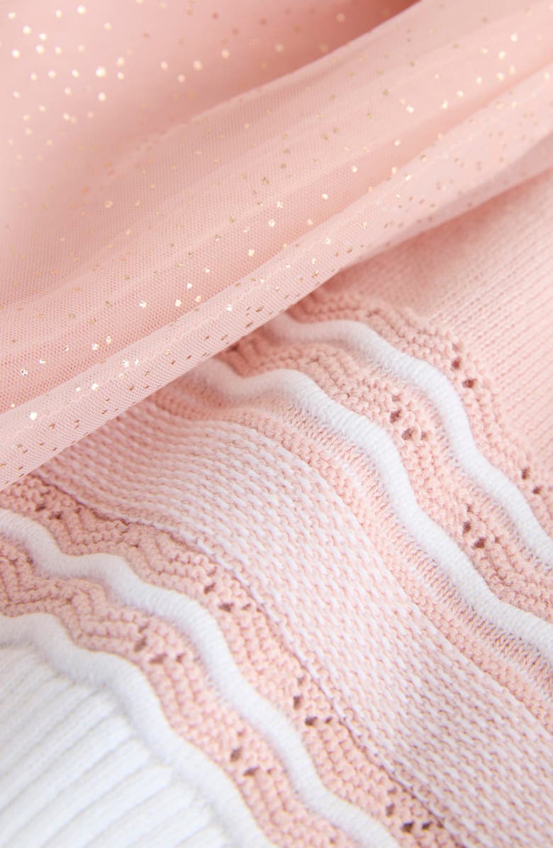 NEXT Kids' Collared Top & Mesh Skirt, Alternate, color, Pink