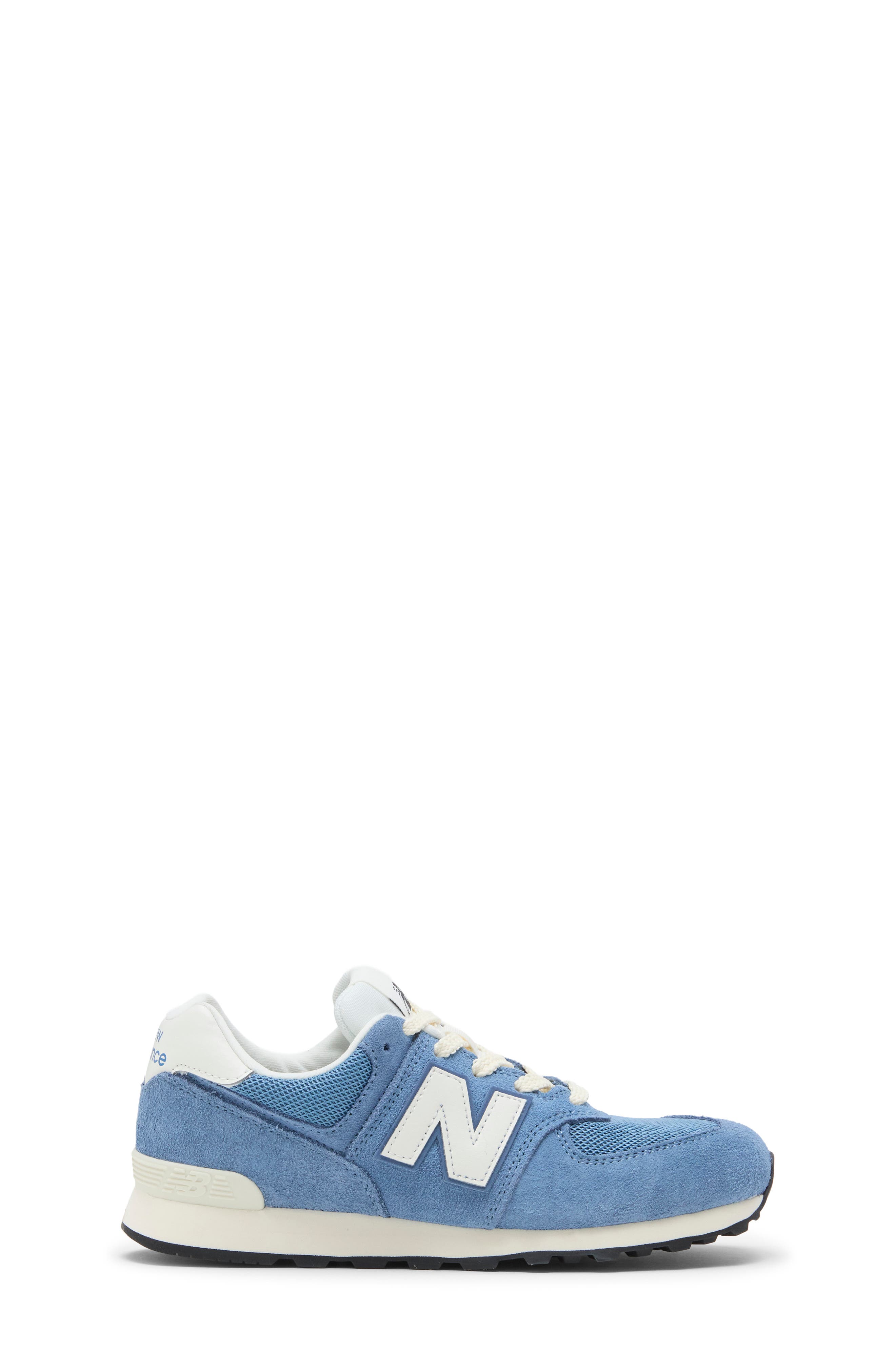 Kids' 574 Running Shoe, Alternate, color, HERON BLUE/ SEA SALT