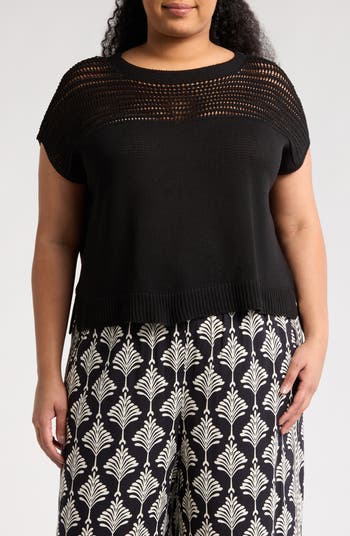 MAX STUDIO Open Weave Dolman Sweater | Nordstromrack