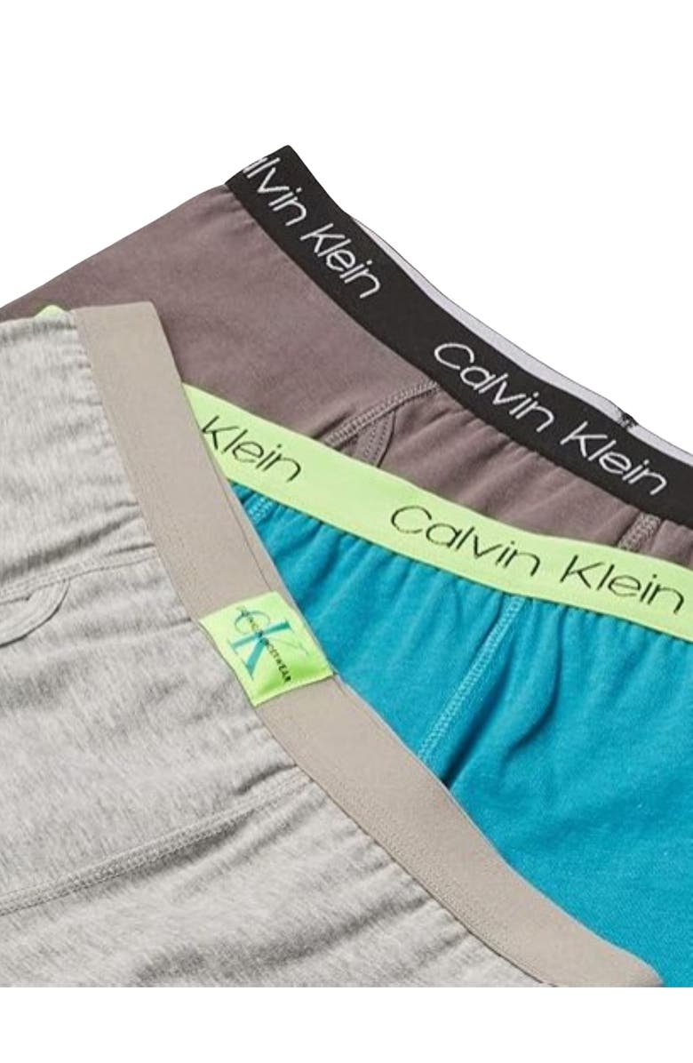 Calvin Klein Kids' 6-Pack Assorted Stretch Cotton Boxer Briefs, Alternate, color, Blue Camo