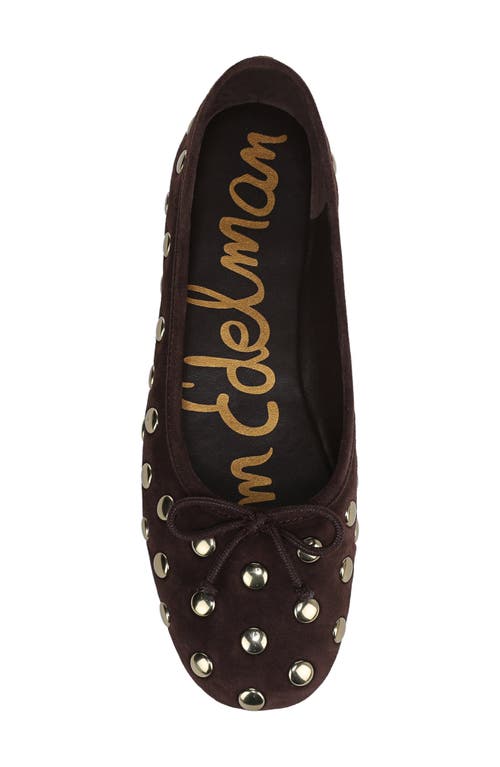 Sam Edelman Alie Stud Ballet Flat In Brown