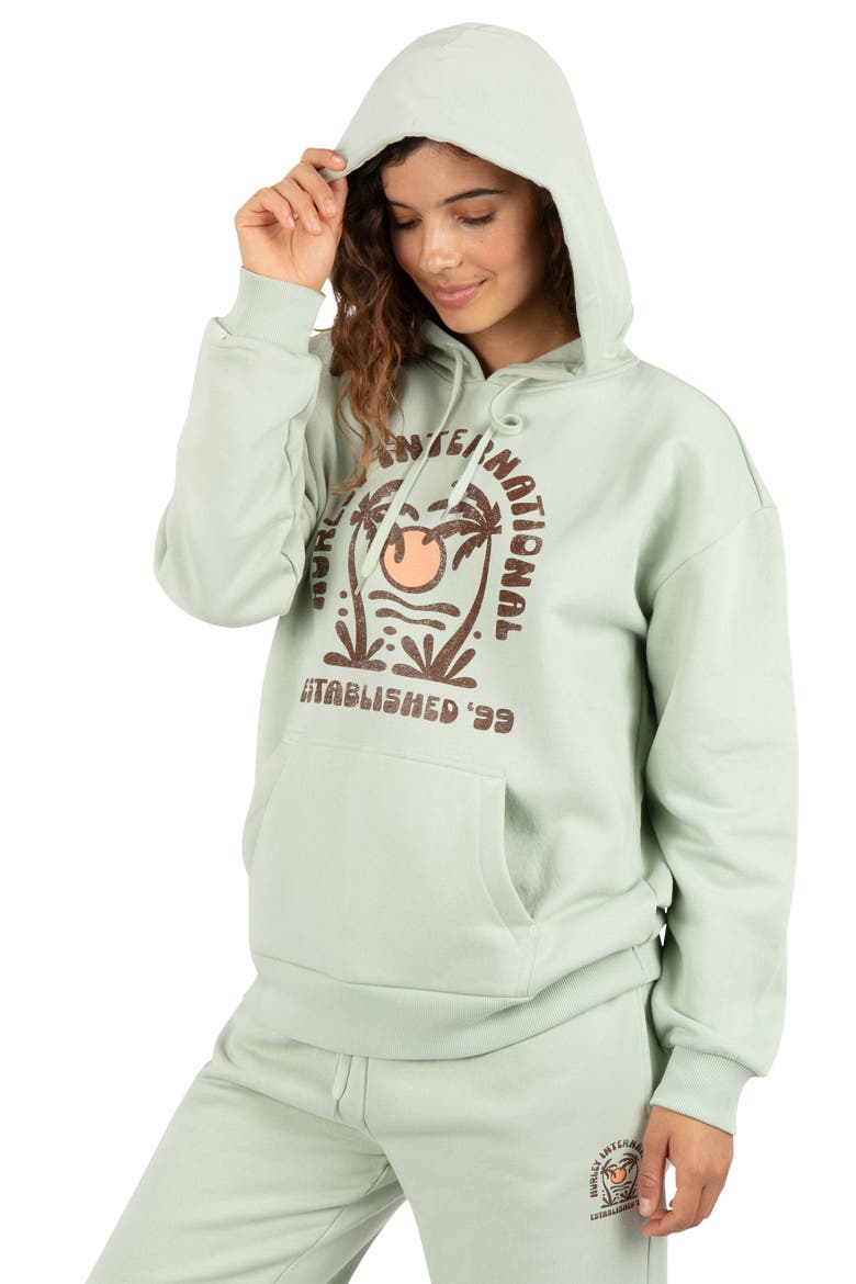 Sandbar Oversized Graphic Hoodie, Alternate, color, SEAFOAM