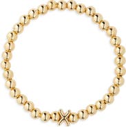 BaubleBar Pisa Initial Beaded Stretch Bracelet