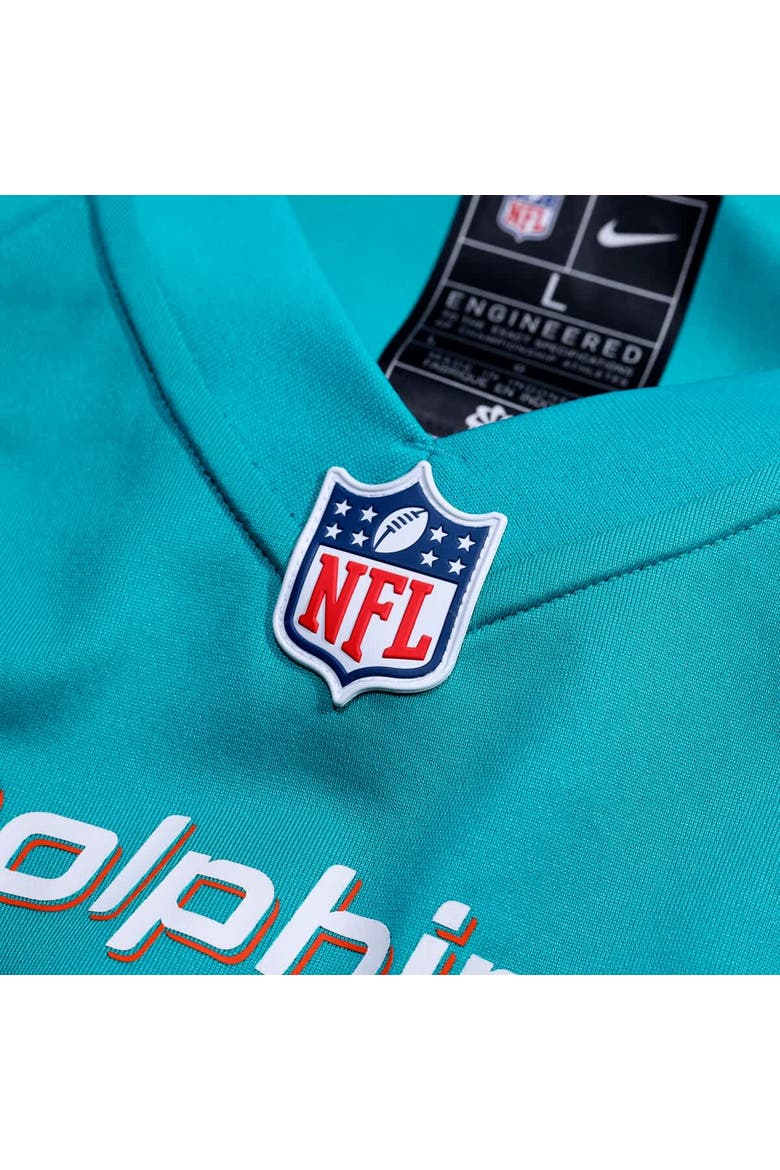 Men's Nike Devon Achane Aqua Miami Dolphins Player Game Jersey, Alternate, color, Aqua