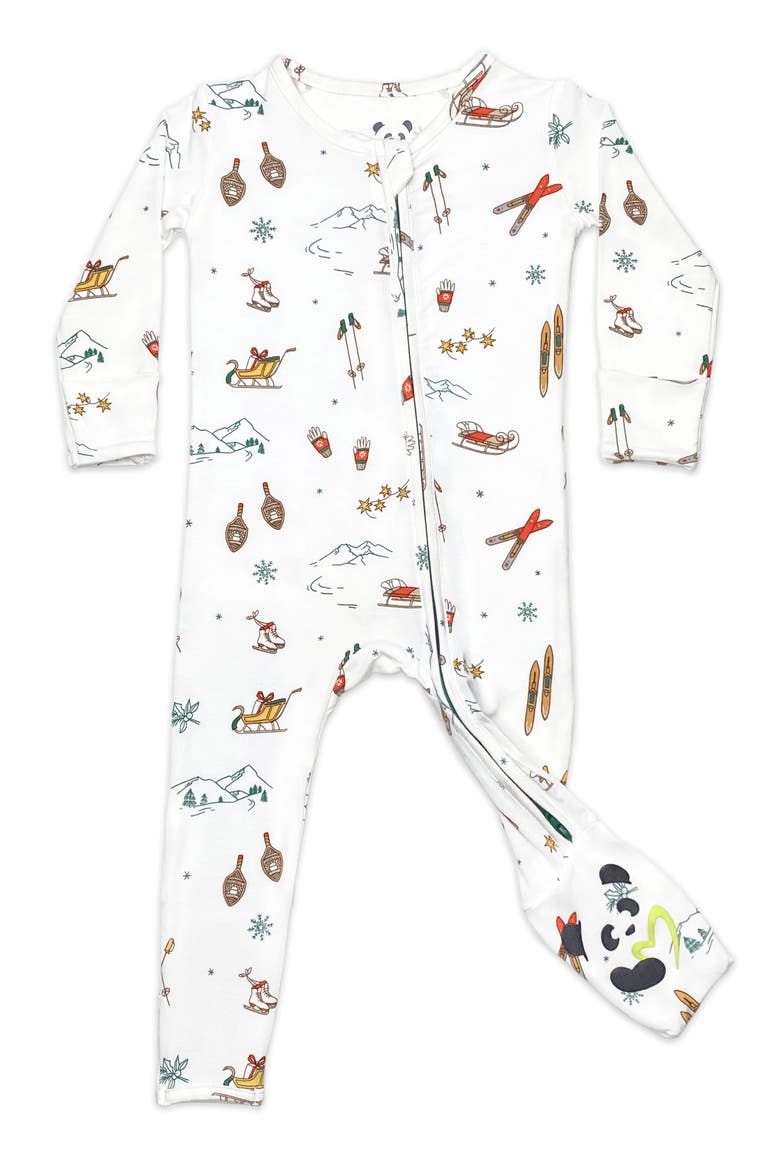 Kids' Vintage Holiday Convertible Footie Pajamas, Main, color, VINTAGE HOLIDAY