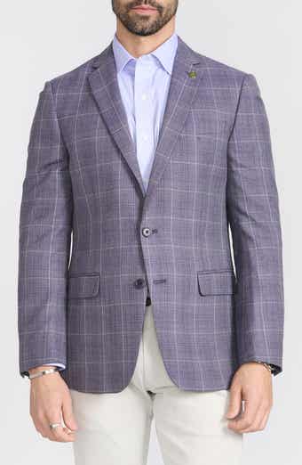 CRICKETEER Lavender Plaid Wool Blend Sport Coat