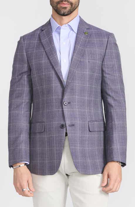 CRICKETEER Lavender Plaid Wool Blend Sport Coat