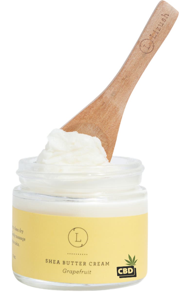 Lizush CBD Grapefruit & Shea Butter Body Cream, Alternate, color, NO COLOR