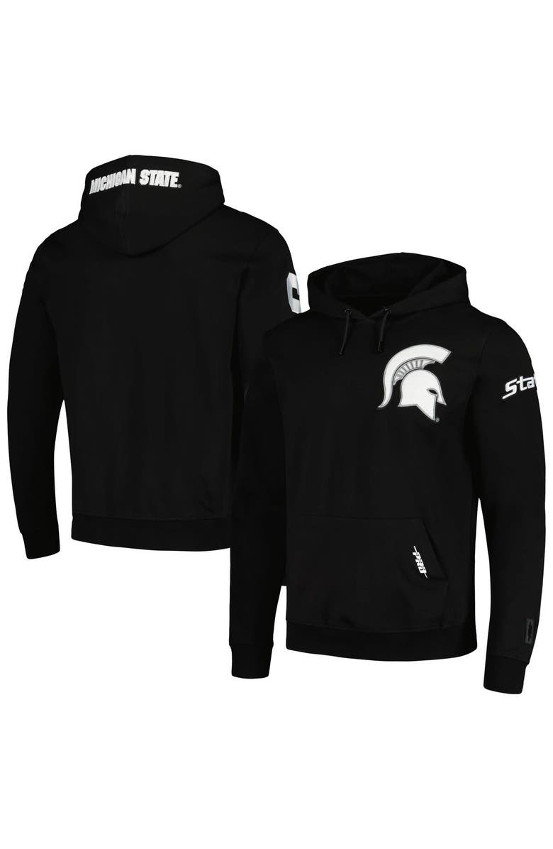 PRO STANDARD Men's Pro Standard Black Michigan State Spartans  Pullover Hoodie, Main, color, 