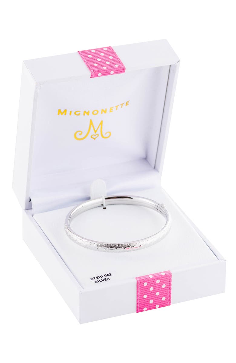 Mignonette Heart Sterling Silver Bracelet, Alternate, color, Silver