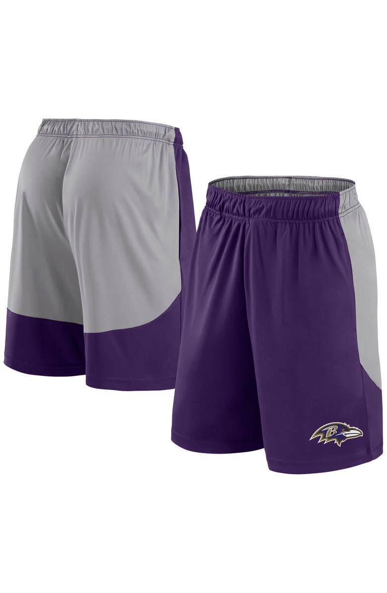 FANATICS Men's Fanatics Branded Purple Baltimore Ravens Big & Tall Team Logo Shorts, Main, color, 