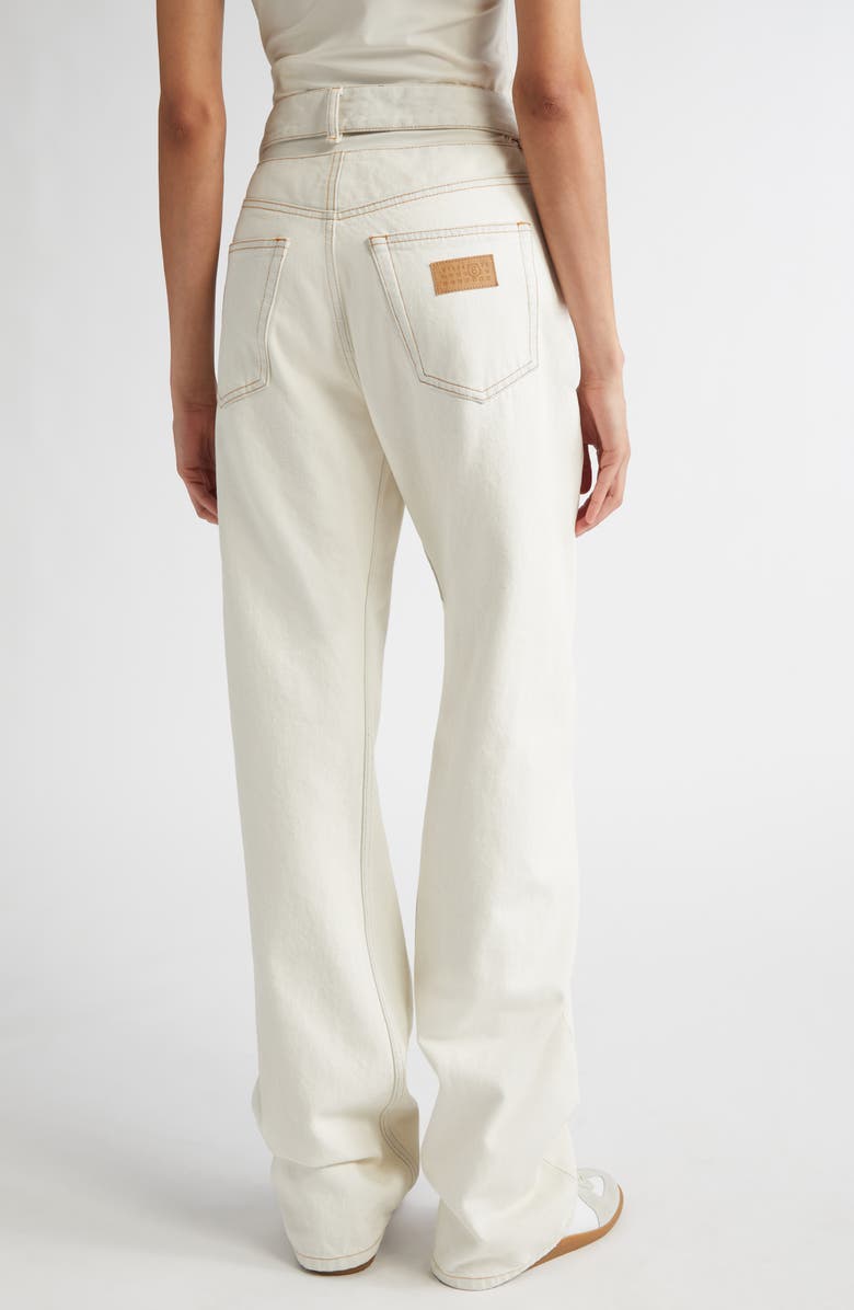 MM6 Maison Margiela Contrast Stitch Wide Leg Jeans, Alternate, color,