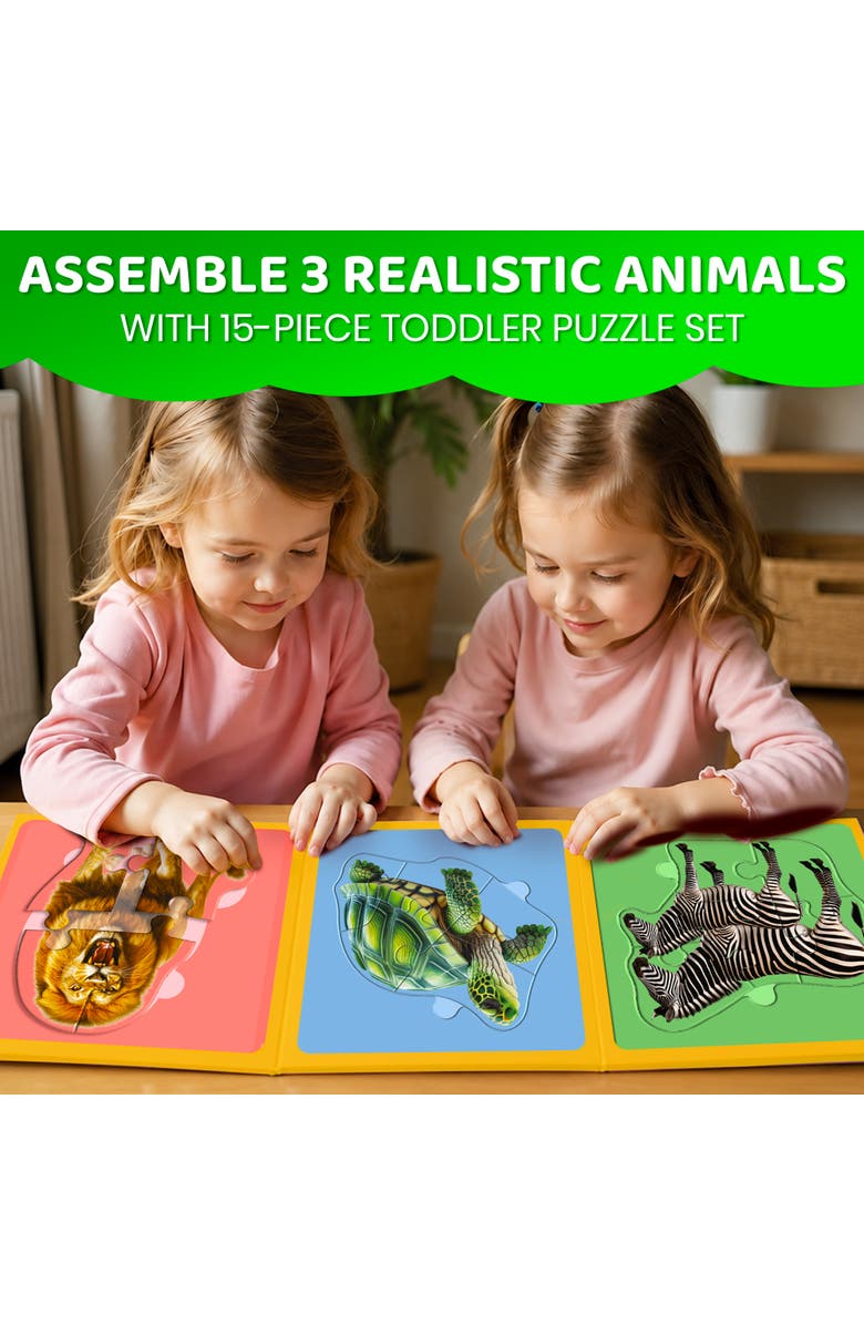 Quokka Step Up Magnetic Kids Puzzle Collection - Ocean, Safari & Wild Animals, Alternate, color, Safari2