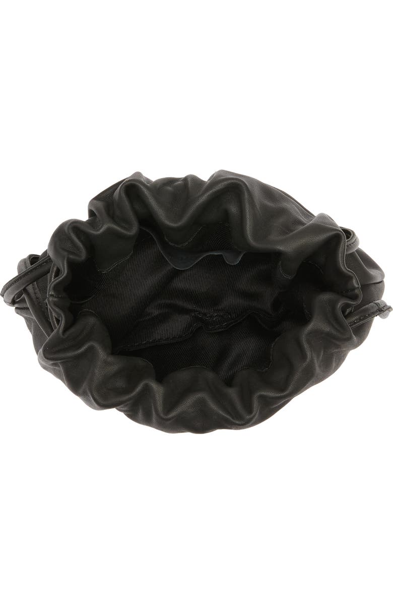 Topshop Leah Leather Drawstring Crossbody Bag, Alternate, color,