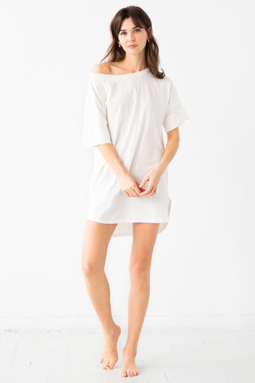 Salua Easy Boatneck Nightshirt In White