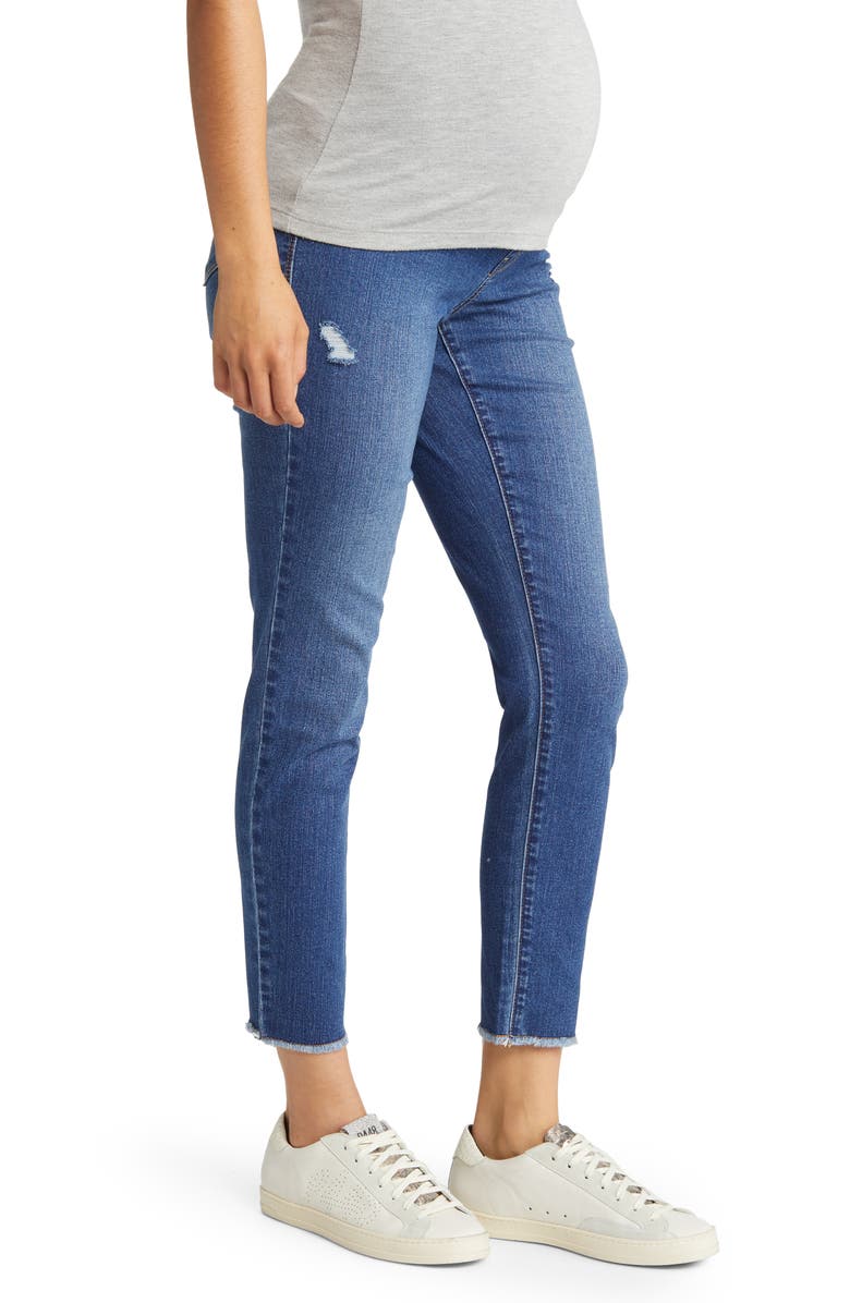 1822 Denim Bellyband Maternity Skinny Jeans, Alternate, color, 