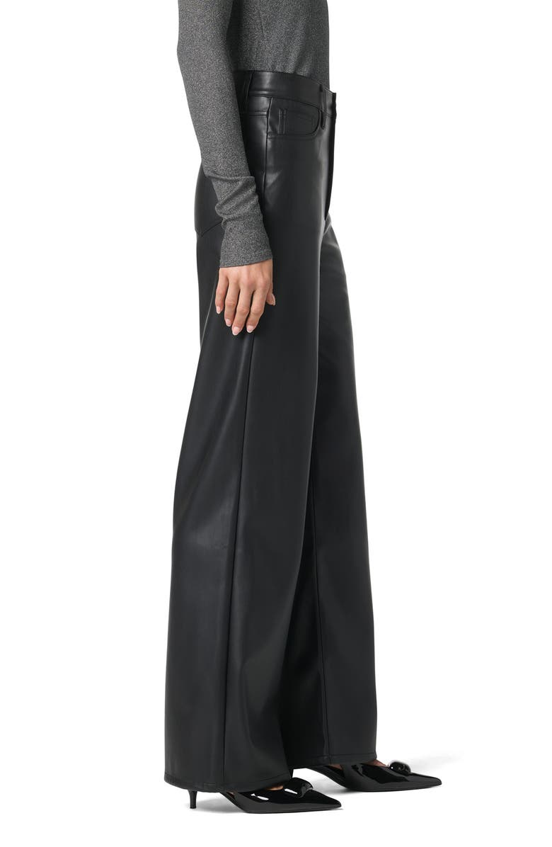 Joe's Wide Leg Faux Leather Pants, Alternate, color, Black