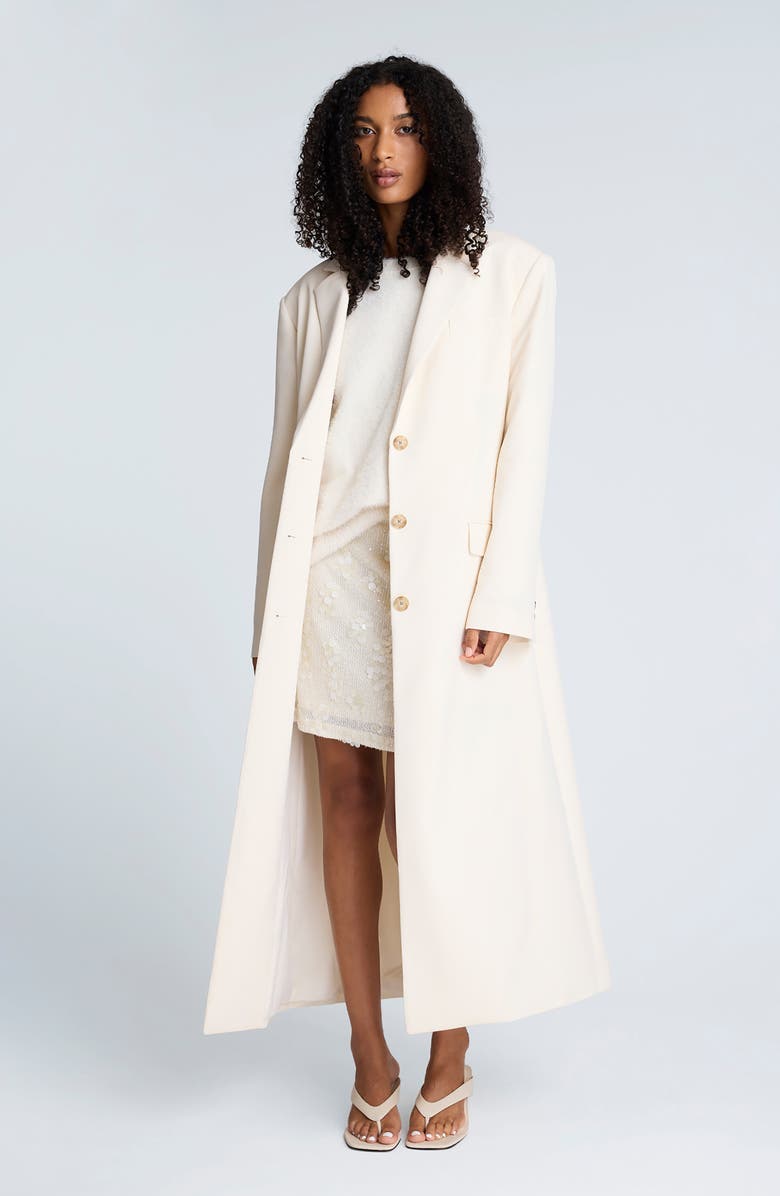 Kenneth Cole Tailored Long Coat, Alternate, color, Oyster