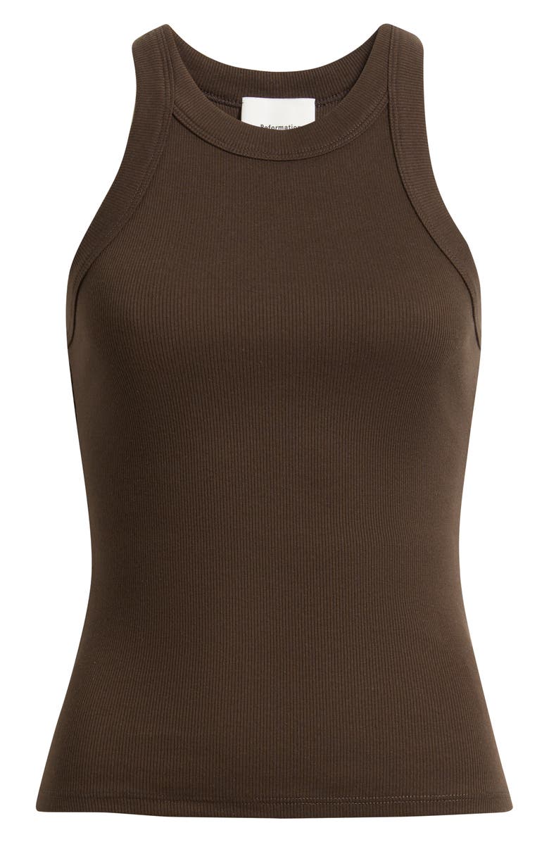 Reformation Tasha Rib Tank, Main, color, Mole