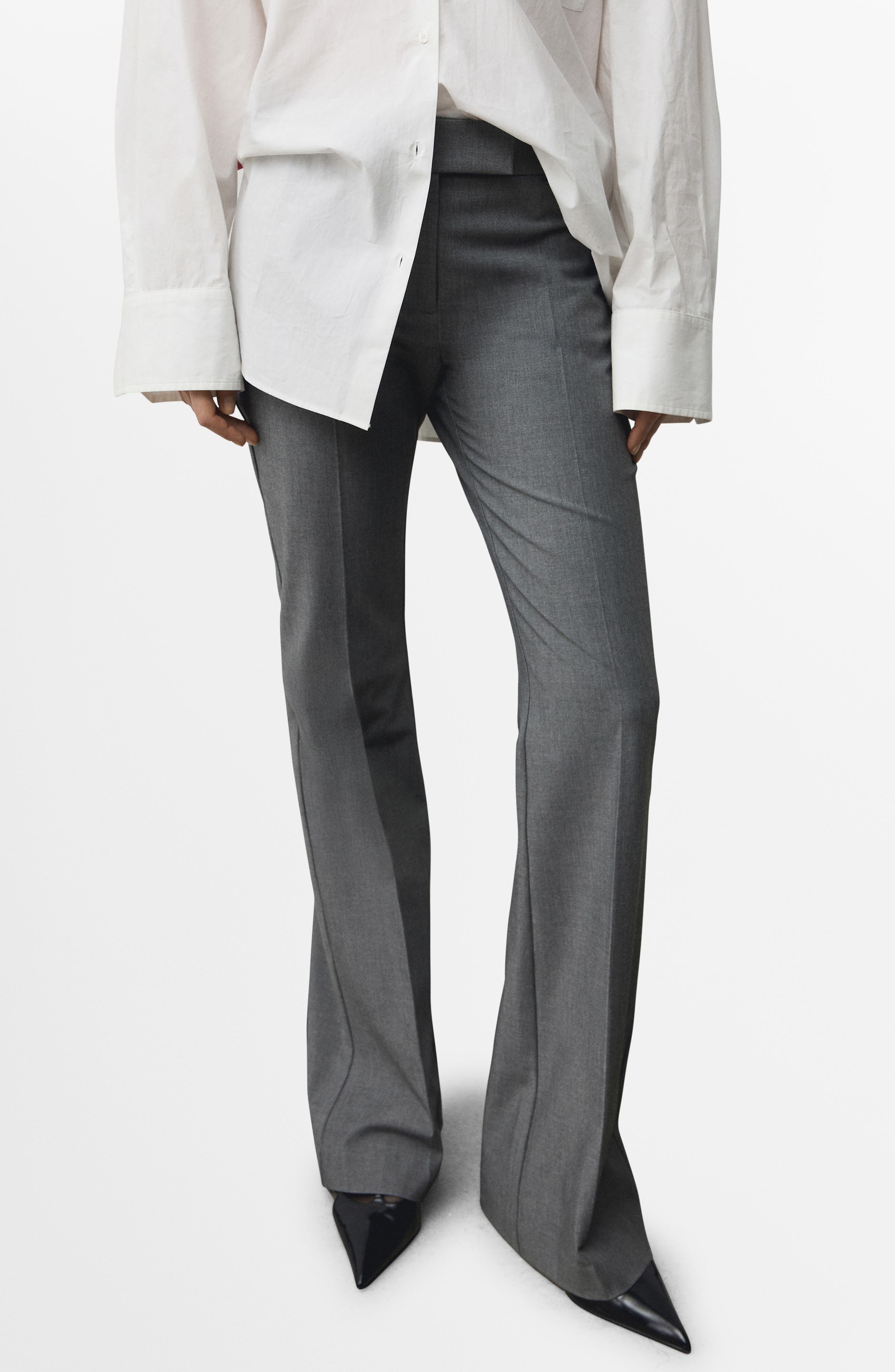 Mid Rise Flare Pants