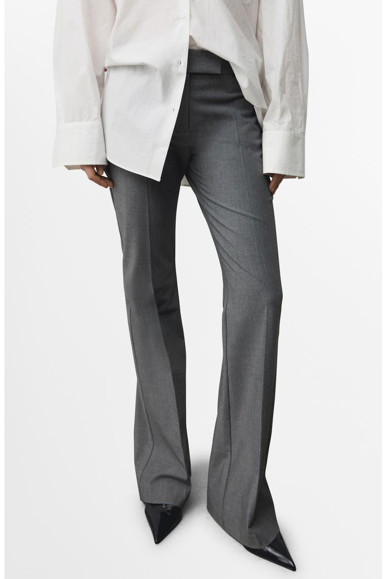 Mid Rise Flare Pants, Main, color, GREY