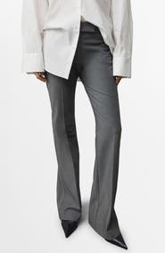 MANGO Mid Rise Flare Pants
