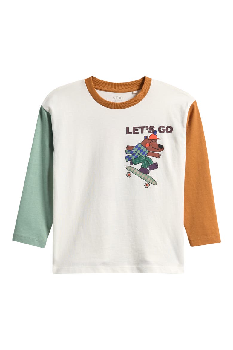 Kids' Colorblock Graphic T-Shirt, Main, color, WHITE
