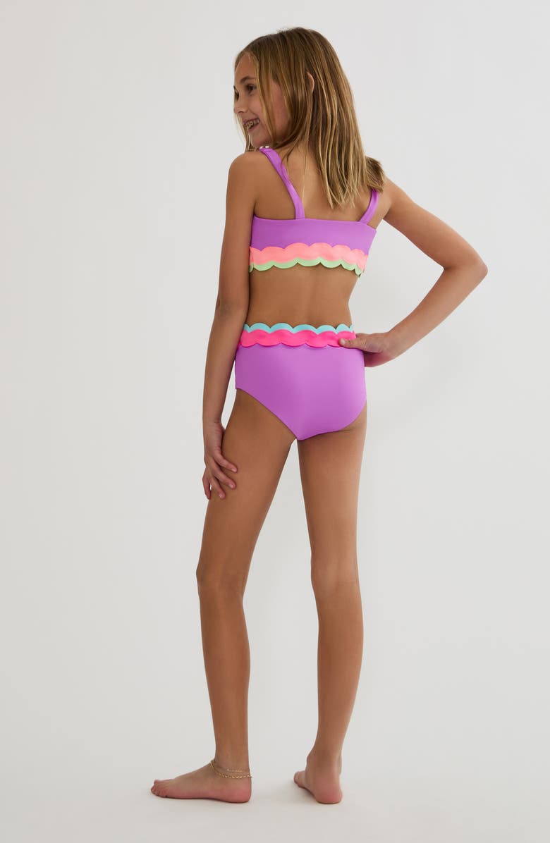 Beach Riot Kids' Little Marin Harriet Two-Piece Swimsuit, Alternate, color, Radiant Wave Colorblock