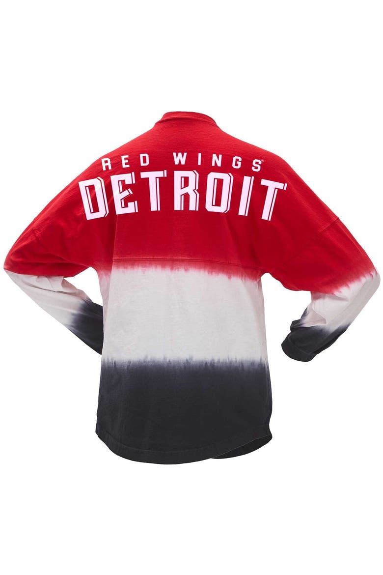 Women's Fanatics Branded Red/Black Detroit Red Wings Ombre Long Sleeve T-Shirt, Alternate, color, Red