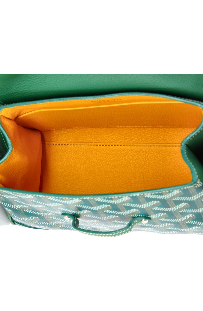 Pre-Owned Goyard Saigon Top Handle Bag Coated Canvas with Leather Mini, Alternate, color, Green