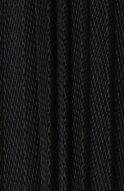 Marina Rinaldi Uscio Pleated Mesh Midi Skirt In Black