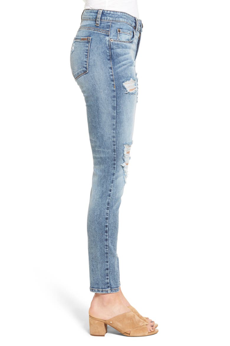 Piper Ankle Skinny Jeans, Alternate, color, ABALON COVE
