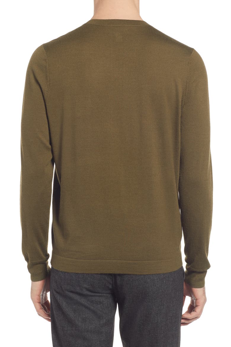Tech-Smart Crewneck Sweater, Alternate, color, OLIVE DARK