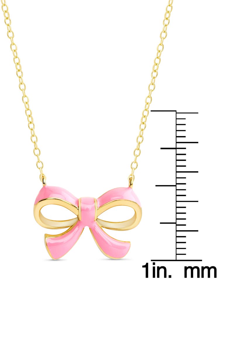 Lily Nily Bow Pendant Necklace, Alternate, color, Gold