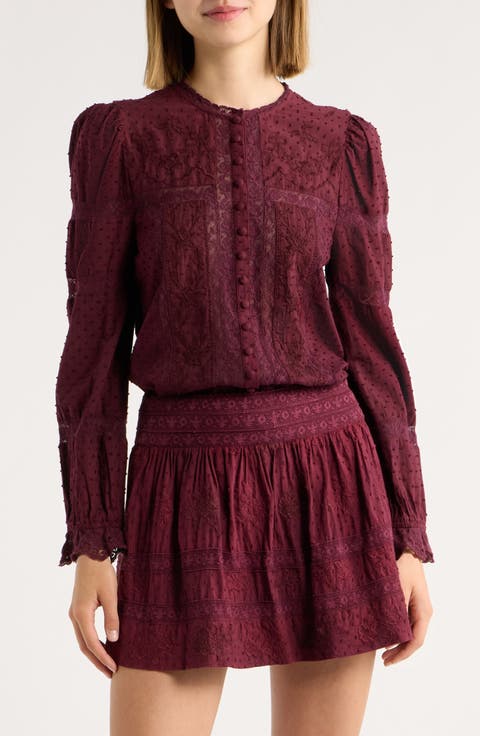 Casetta Lace Puff Shoulder Top