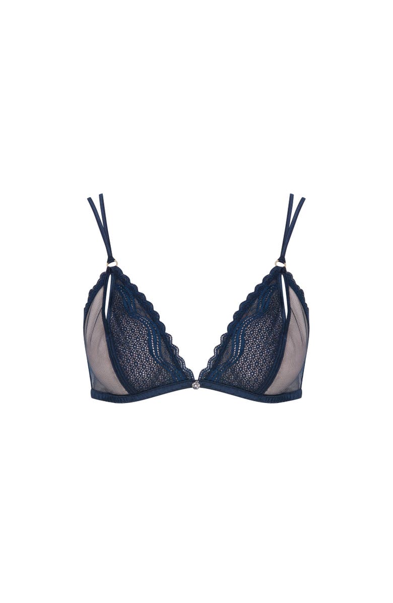 House Of Silk Neima Lace Bra, Main, color, Navy