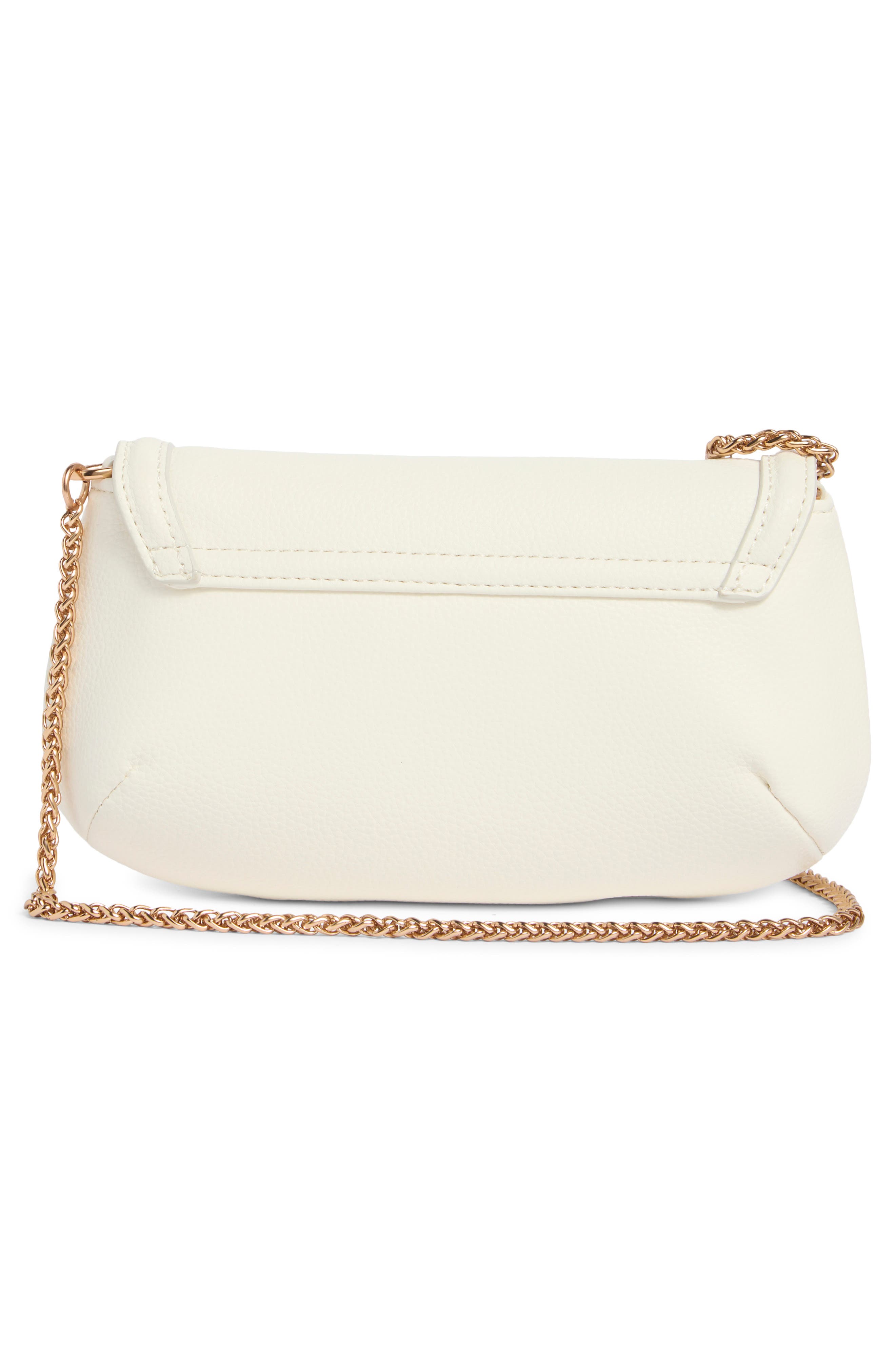 Sam Edelman Jasmine Small Flap Shoulder Bag, Alternate, color, Milky White