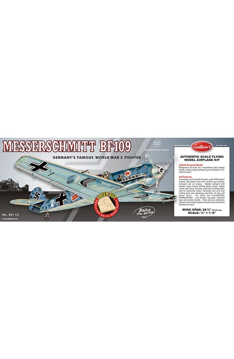 Guillow's Messerschmitt Laser Cut Model Kit, Alternate, color, Multicolored