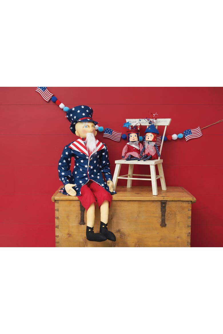 Uncle Sammy 4th of July Joe Spencer Gathered Traditions Figurine, Alternate, color, Blue