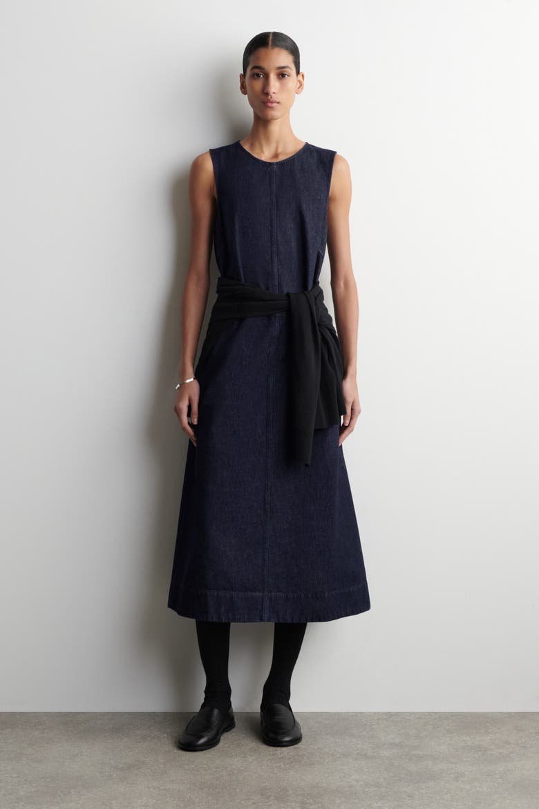 lina italian denim midi dress Banana Republic Lina Italian Denim Midi Dress