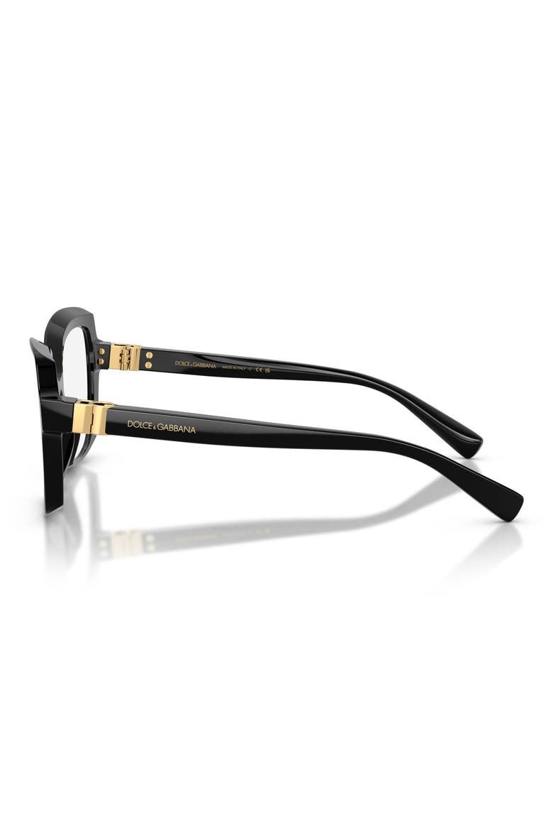 55mm Butterfly Optical Glasses, Alternate, color, BLACK