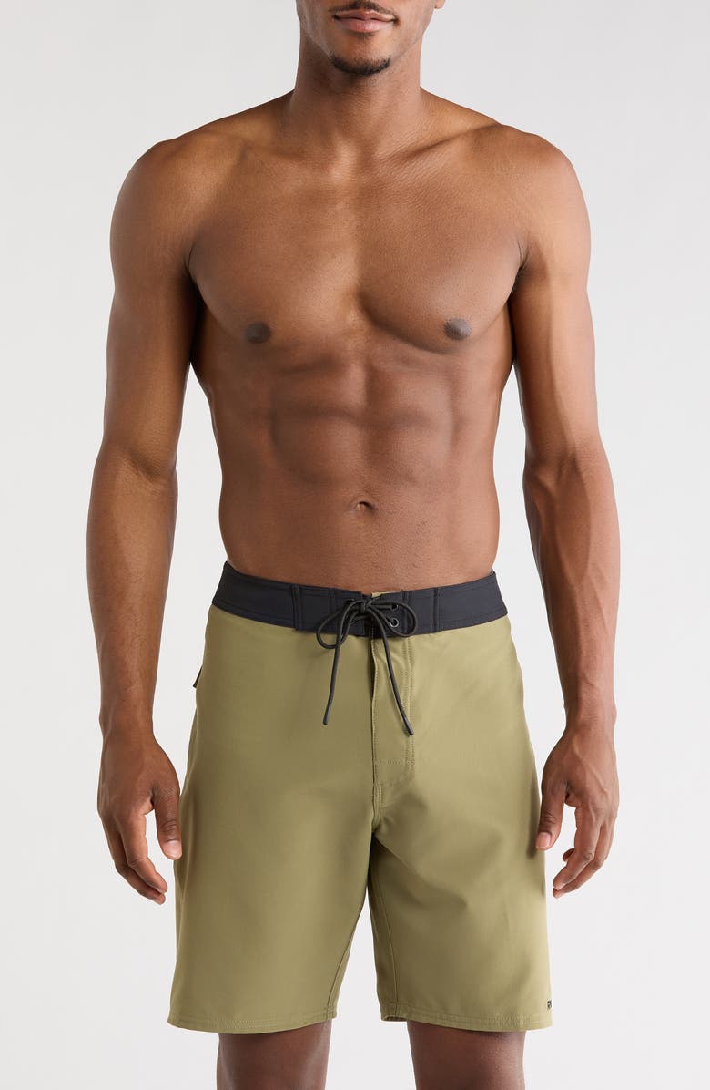 RVCA VA Solid Swim Trunks, Main, color, Martini Olive