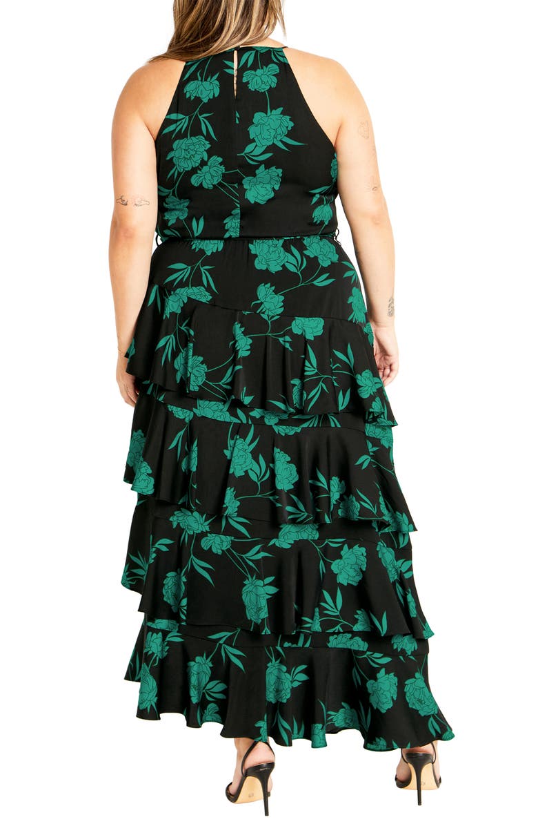 City Chic Joelle Tie Belt Maxi Dress, Alternate, color, 