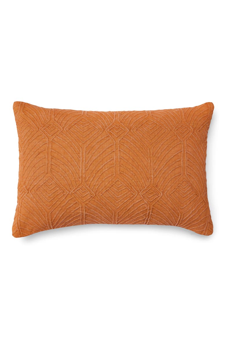 Ruggenti Linen Throw Pillow, Main, color, RUSSET