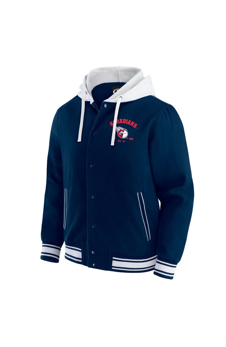 Darius Rucker Collection by Fanatics Men's Darius Rucker Collection by Fanatics Navy Cleveland Guardians Full-Snap Hooded Jacket, Alternate, color, Navy