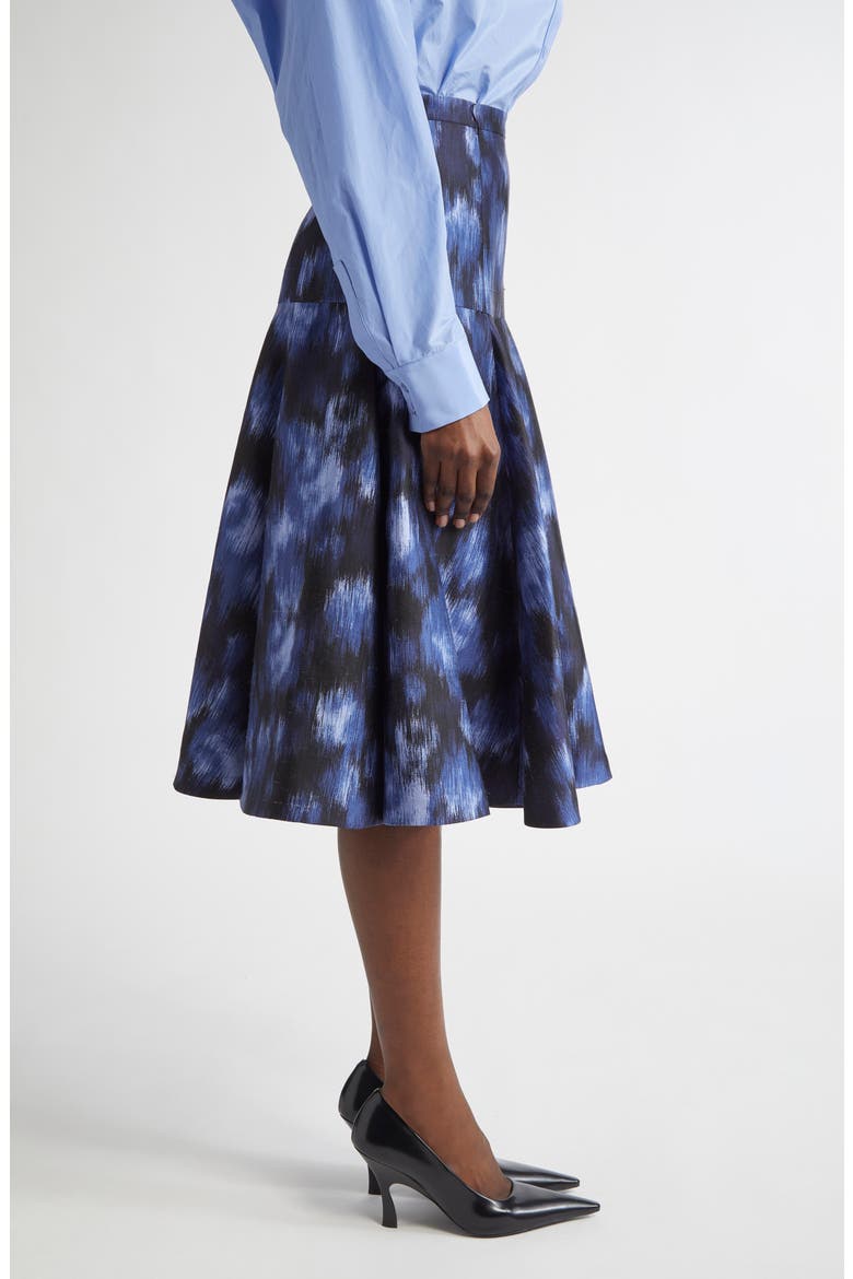 Abstract Floral Print Dance Skirt, Alternate, color, RIVIERA/ BLACK