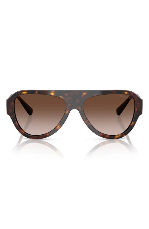Jimmy Choo Eyewear Aviator Frame Sunglasses In Havana