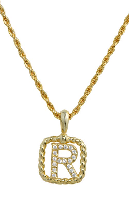 SAVVY CIE JEWELS Initial Pendant Necklace in Yellow-R 