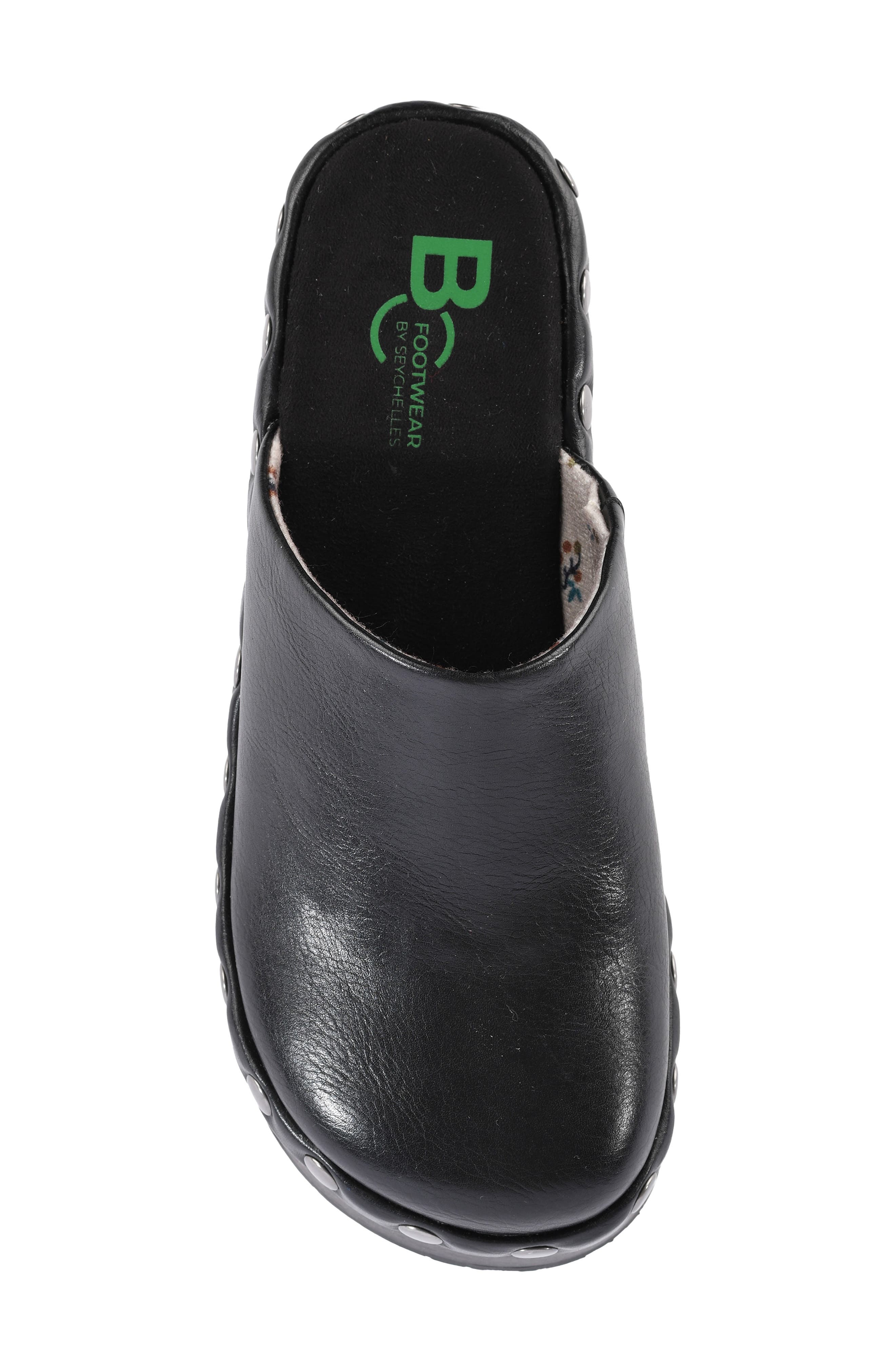 Just This Once Faux Leather Clog, Alternate, color, BLACK