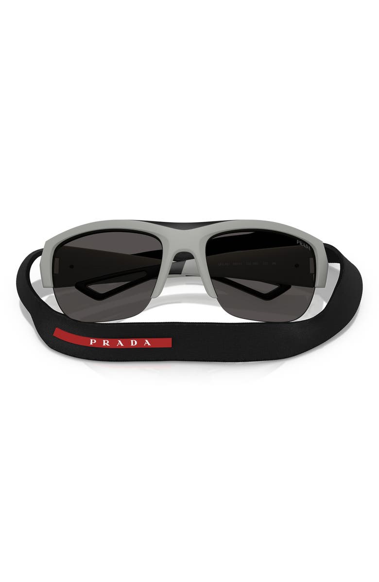 Prada Linea Rossa 69mm Pillow Sunglasses, Alternate, color, Dark Grey